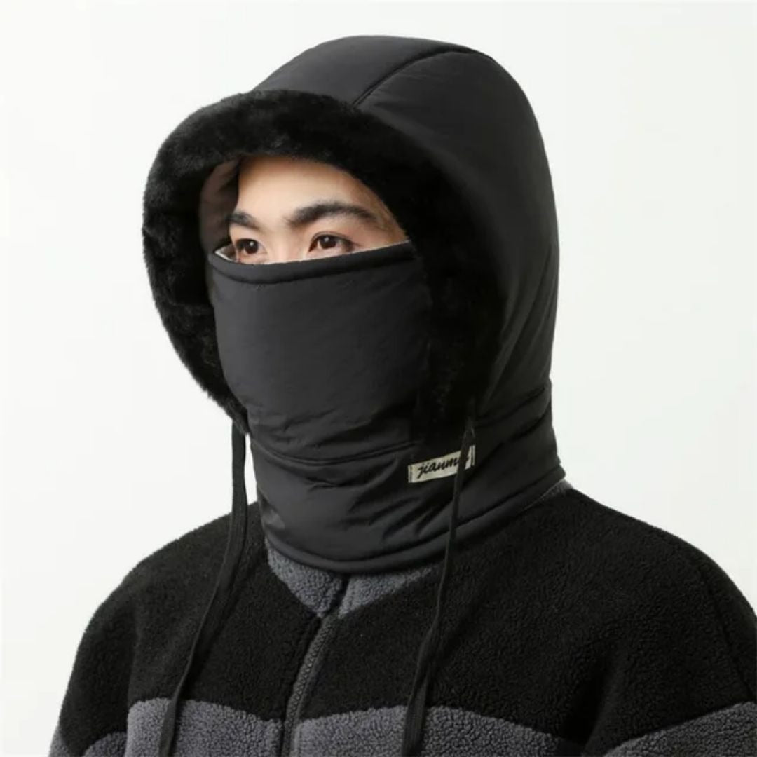 Winter Hoodie Beanie Bonnet Cap – Thermal Balaclava Hood with Face Mask & Windproof Fleece Lining (Universal Fit)