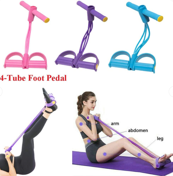 Foot Pedal Resistance Band – Elastic Sit-Up Pull Rope for Yoga & Fitness Tummy Trimmer