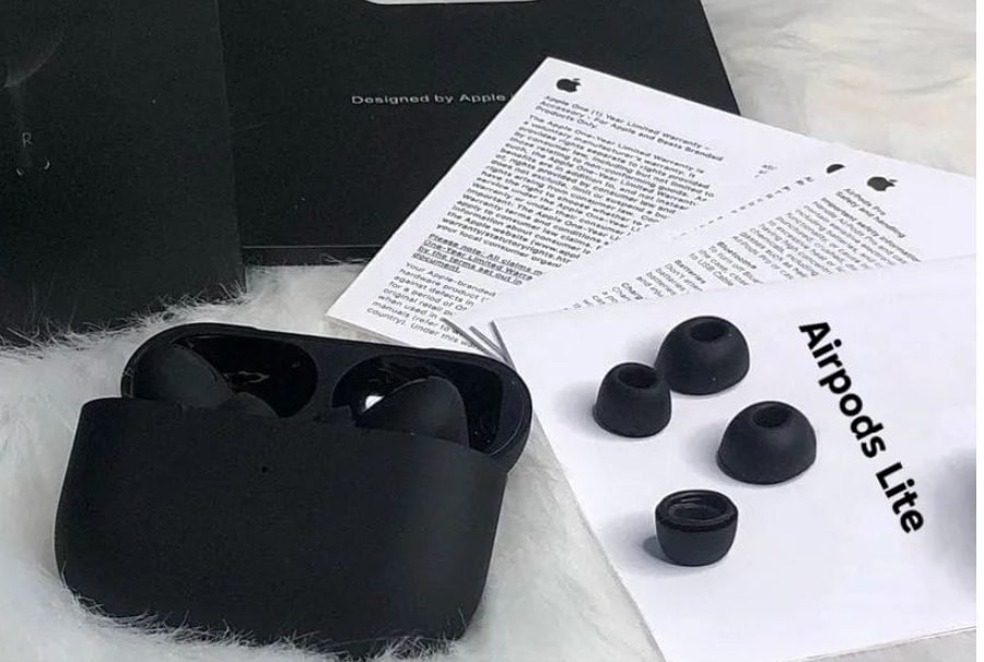 Apple AirPods Black Lite Edition (2nd Generation) with Active Noise Cancellation – Seamless Wireless Audio (With Box)