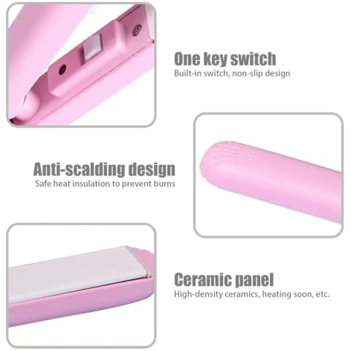 Mini Portable Hair Straightner / air smooth, silky, frizz-free and healthy.