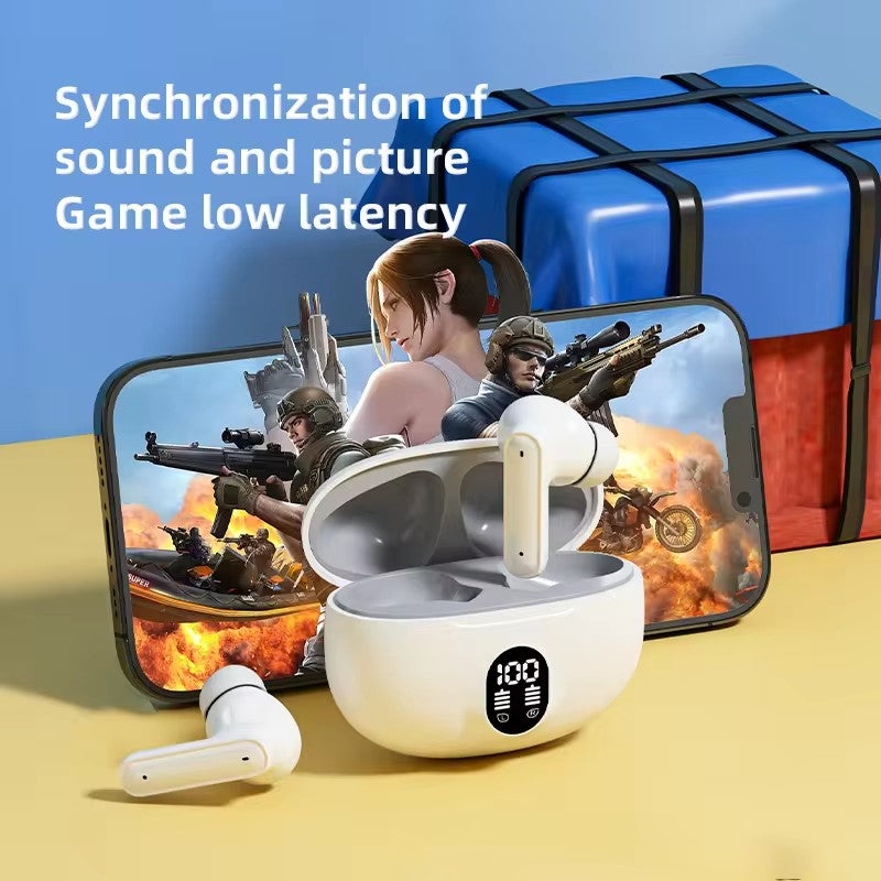 STEREO 895B Wireless Bluetooth Earbuds with LED Display – Type-C Fast Charging, In-Ear Headphones with Mic