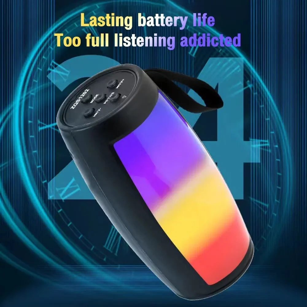 Wireless Bluetooth Speaker – Portable Home & Outdoor Speaker with Deep Bass, LED Lights & MP3 Player