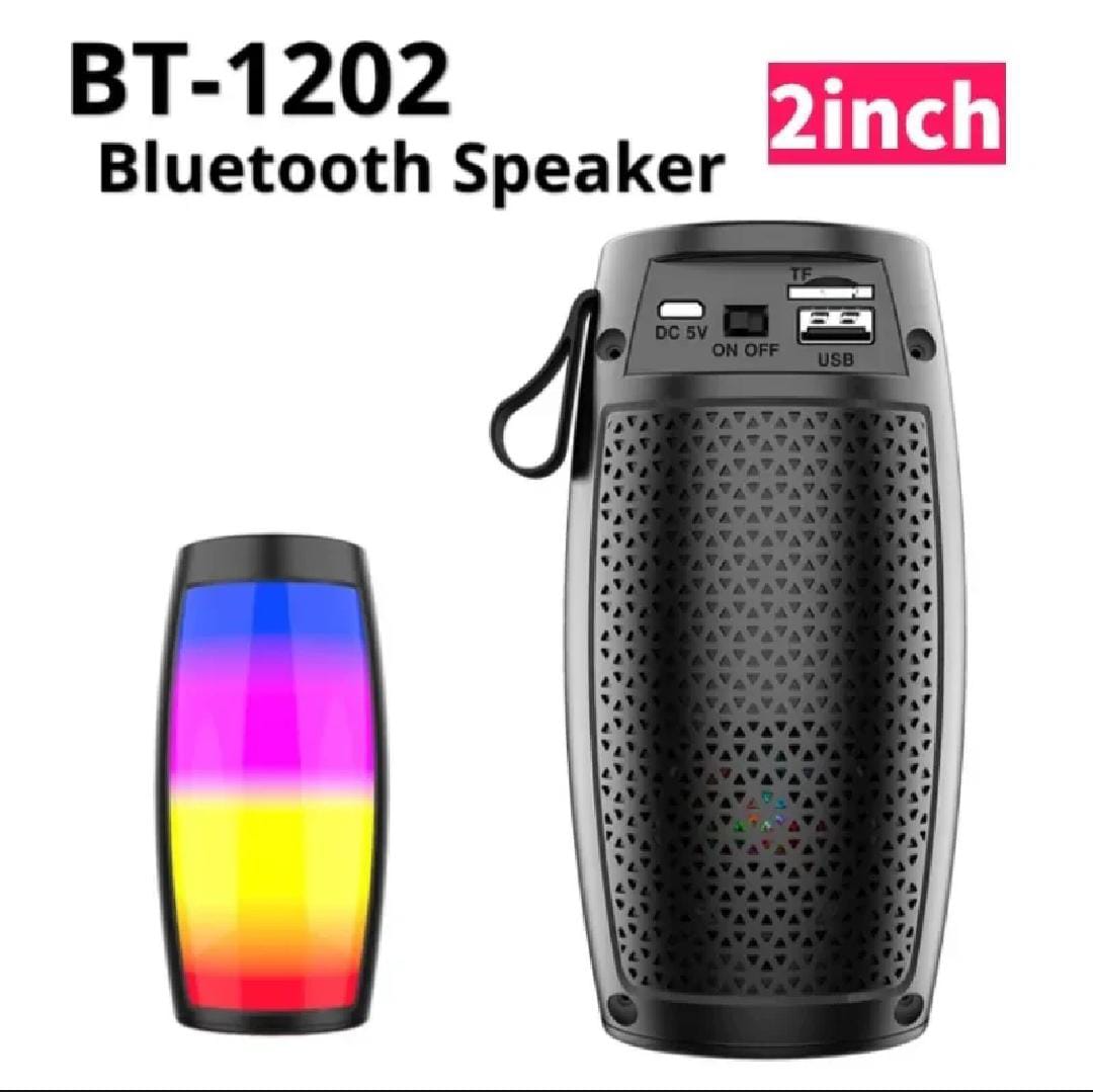 Wireless Bluetooth Speaker – Portable Home & Outdoor Speaker with Deep Bass, LED Lights & MP3 Player