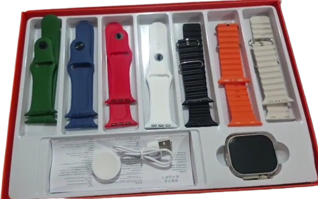 Ultra 2 Smart Watch with 7 Straps – 2.1 Inch Full Touch HD Display, Bluetooth Calling & Sleep Monitoring
