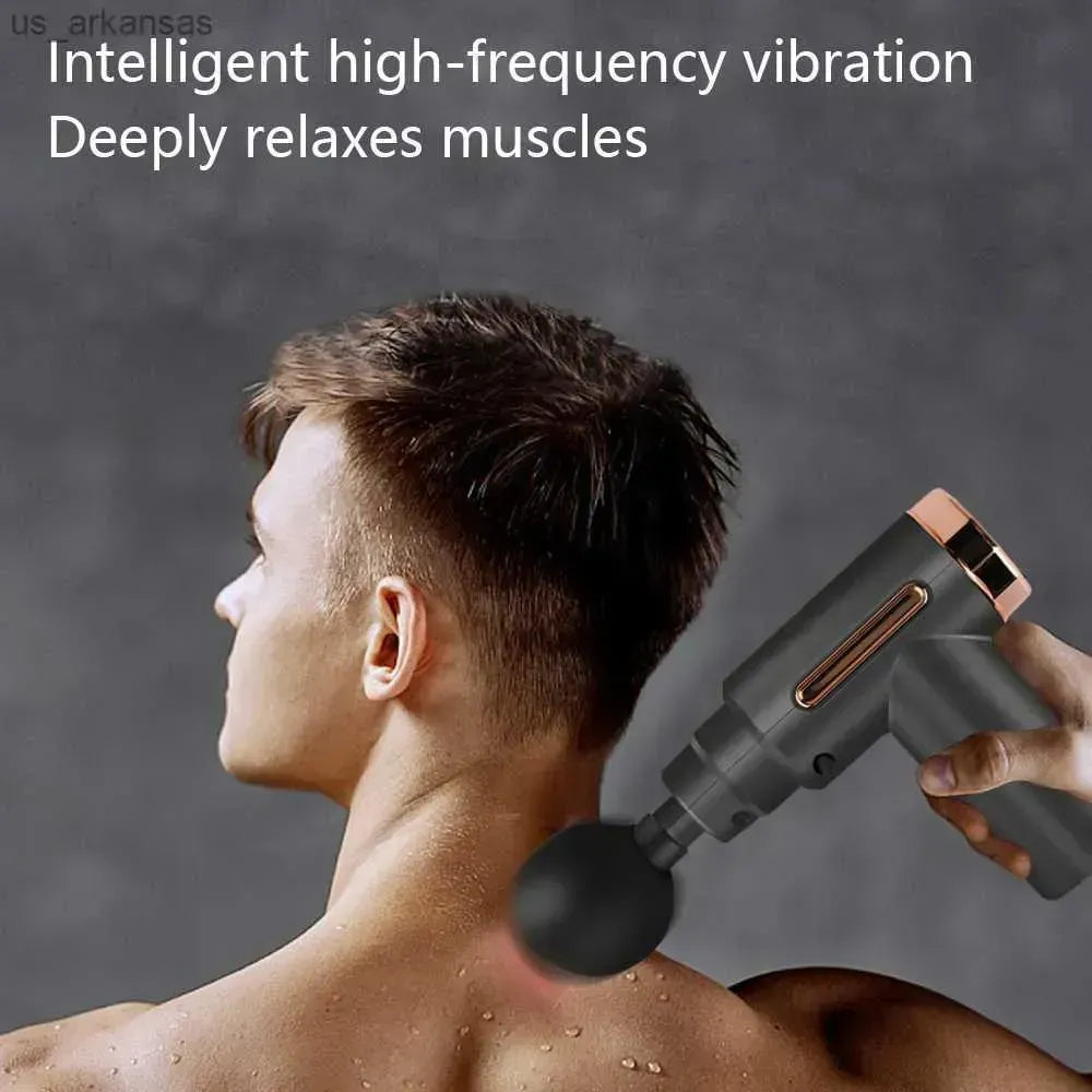 Professional Smart Percussion Massage Gun – 4-in-1 High-Intensity Deep Tissue Muscle Massager with 4 Interchangeable Heads