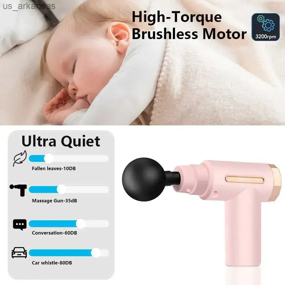 Professional Smart Percussion Massage Gun – 4-in-1 High-Intensity Deep Tissue Muscle Massager with 4 Interchangeable Heads