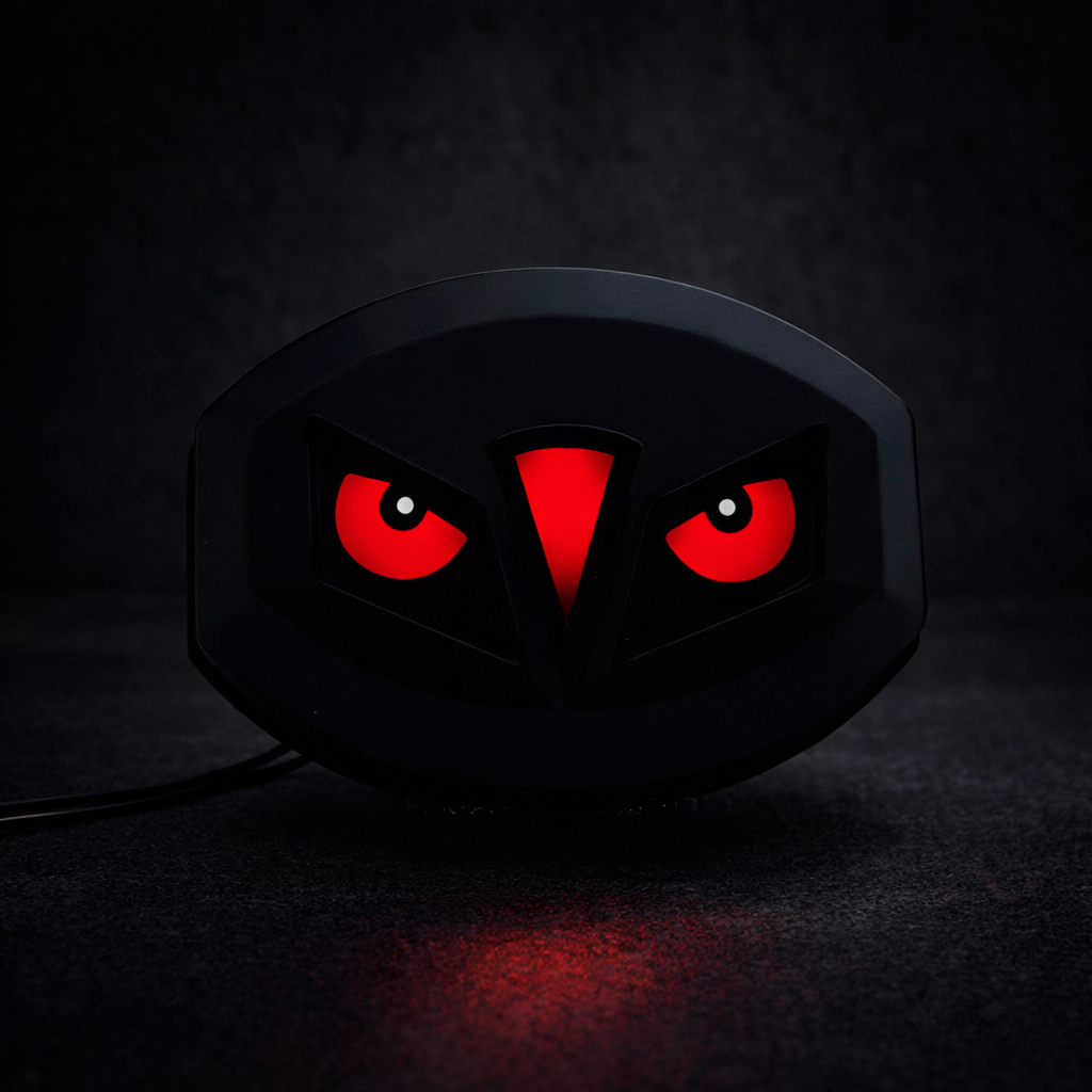 Premium Devil Eye Bike Backlight – Universal 12V LED Brake Tail Light with Multicolor RGB Dynamic Flash for 125cc Motorcycles