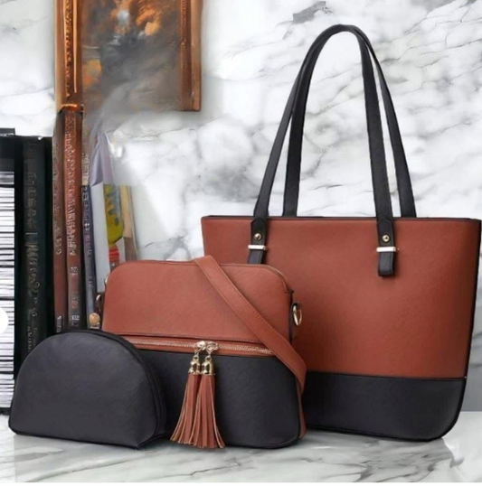 3 Piece Tote Handbag Set – Elegant Design, Premium Quality & Smooth Finish