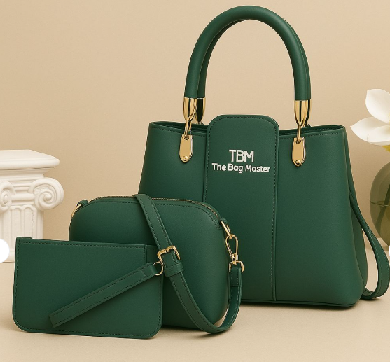 3 Pieces Ladies Handbag Set – Elegant Design, Premium Quality & Smooth Finish
