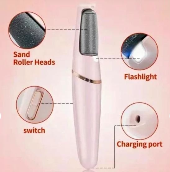 Rechargeable Foot Callus Remover with 1 Extra Head – Electric Foot Care Tool