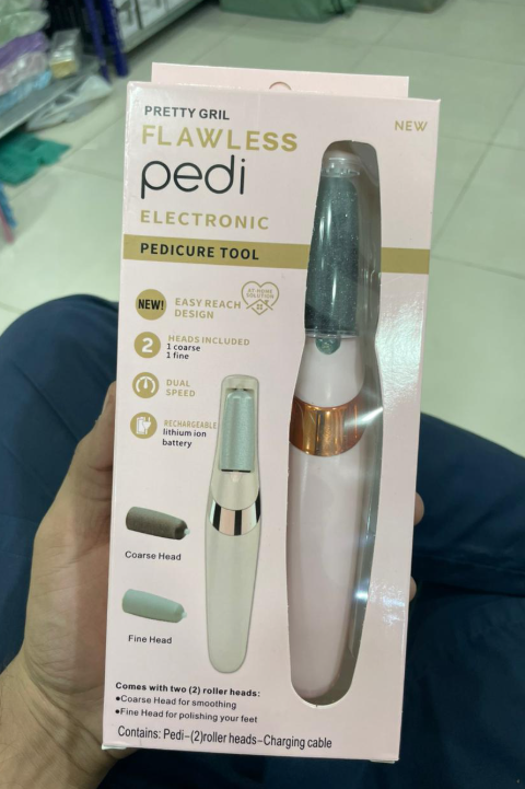 Rechargeable Foot Callus Remover with 1 Extra Head – Electric Foot Care Tool