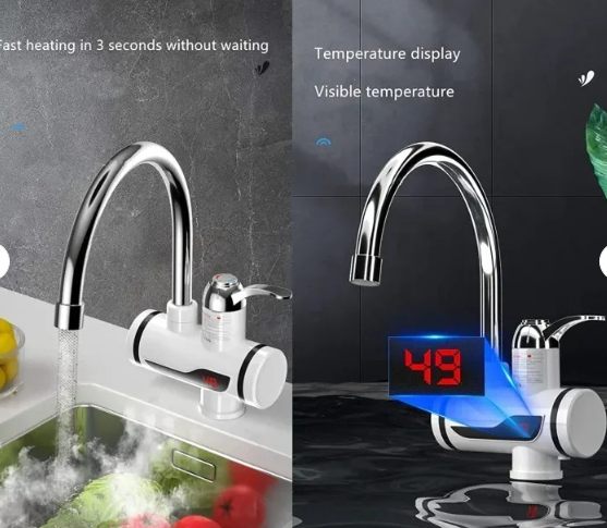 Electric Kitchen Instant Water Heater Tap – Fast Heating Tankless Hot Water Faucet