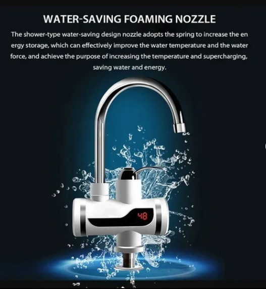 Electric Kitchen Instant Water Heater Tap – Fast Heating Tankless Hot Water Faucet