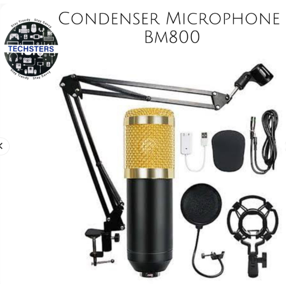 🎤 Professional Condenser Microphone Kit – BM-800 / V10 Series (All-in-One Mic Set)