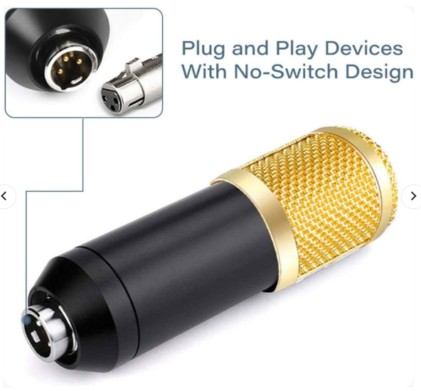 🎤 Professional Condenser Microphone Kit – BM-800 / V10 Series (All-in-One Mic Set)