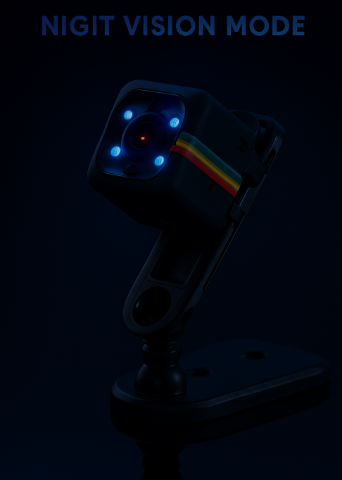 SQ10 Mini Hidden Camera with Night Vision – HD Recording, Motion Detection & Adjustable Stand