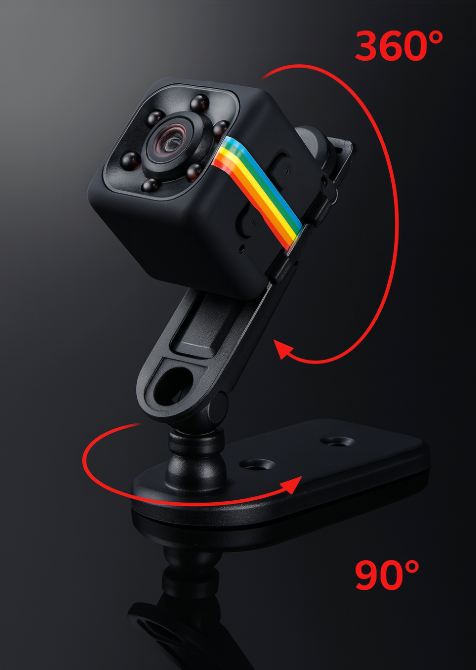 SQ10 Mini Hidden Camera with Night Vision – HD Recording, Motion Detection & Adjustable Stand