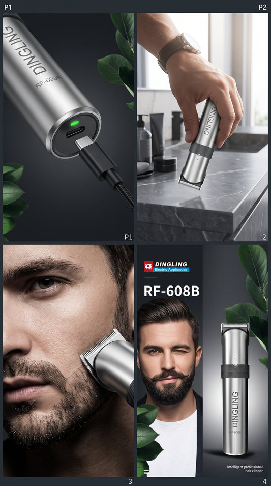 Dingling rf 608 B rechargeable with charge base Hair And Beard shaving machine And Grooming For Men Dingling rf 608b Dingling trimmer Dingling shaving machine