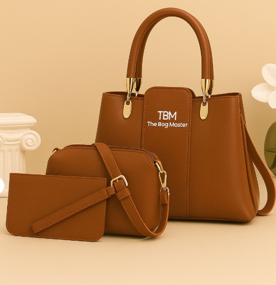 3 Pieces Ladies Handbag Set – Elegant Design, Premium Quality & Smooth Finish