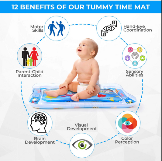 Inflatable Water Play Mat – Premium Tummy Time Baby Toy for Infants & Toddlers