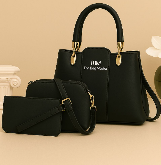 3 Pieces Ladies Handbag Set – Elegant Design, Premium Quality & Smooth Finish