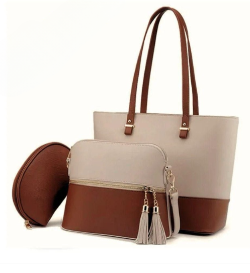 3 Piece Tote Handbag Set – Elegant Design, Premium Quality & Smooth Finish