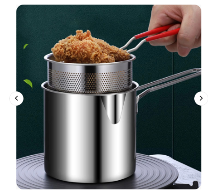 Deep Frying Pot – Durable Quality Fry Pan with Comfortable Handle