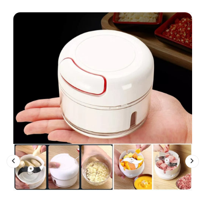 Mini Speedy Chopper – Manual Hand Pull Garlic & Vegetable Slicer