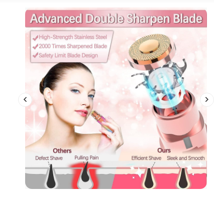 2-In-1 Electric Eyebrow Trimmer & Shaver for Women – Flawless Facial Hair Remover
