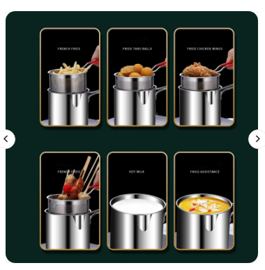 Deep Frying Pot – Durable Quality Fry Pan with Comfortable Handle