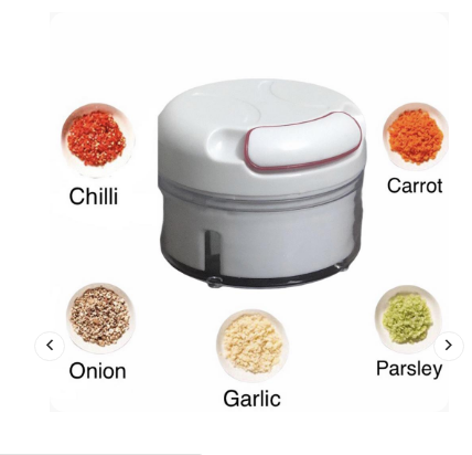 Mini Speedy Chopper – Manual Hand Pull Garlic & Vegetable Slicer