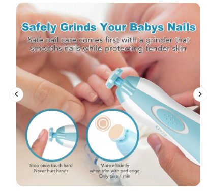 Electric Baby Nail Clipper & Trimmer – Safe & Painless Nail Care for Newborns & Toddlers