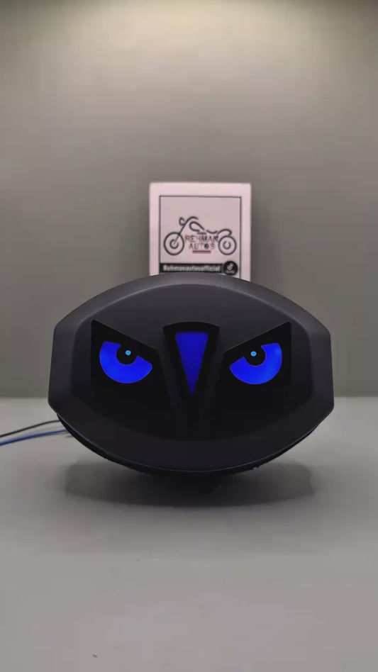 Premium Devil Eye Bike Backlight – Universal 12V LED Brake Tail Light with Multicolor RGB Dynamic Flash for 125cc Motorcycles
