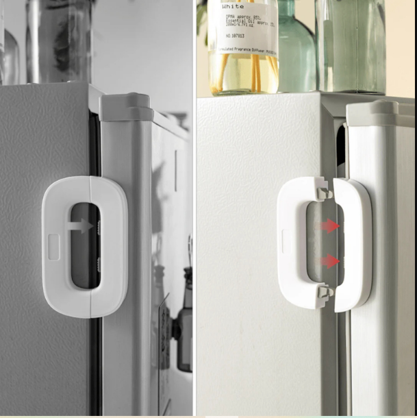 Child Safety Fridge Lock – Self-Adhesive Baby Proof Refrigerator & Cabinet Lock for Home