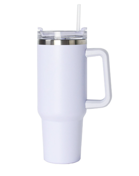 Stanley 40 Oz Stainless Steel Vacuum Insulated Tumbler with Straw – Plain | Random Colors