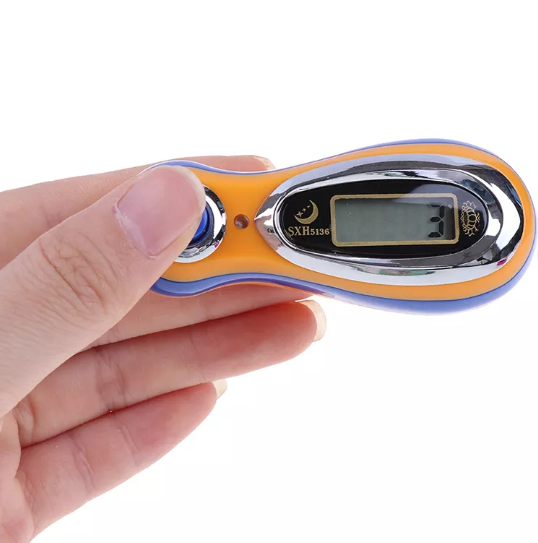 Hanging Tasbeeh Hand Digital Chanting Counter – LCD Display Electronic Digital Tally Counter